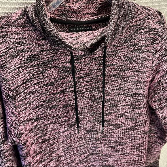 COPPER RIVET | Black & Pink Tweed Long Sleeve Adjustable Waist & Cuff Sweatshirt - Picture 2 of 16